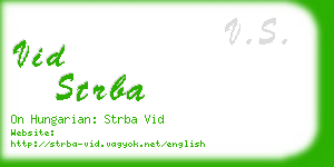 vid strba business card